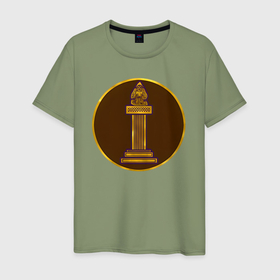 Мужская футболка хлопок с принтом Лахмиды из Total War: Attila в Тюмени, 100% хлопок | прямой крой, круглый вырез горловины, длина до линии бедер, слегка спущенное плечо. | Тематика изображения на принте: 