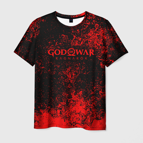 Мужская футболка 3D с принтом God of war ragnar blood в Санкт-Петербурге, 100% полиэфир | прямой крой, круглый вырез горловины, длина до линии бедер | 