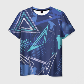 Мужская футболка 3D с принтом Яркий абстрактный узор для спорта в Кировске, 100% полиэфир | прямой крой, круглый вырез горловины, длина до линии бедер | 
