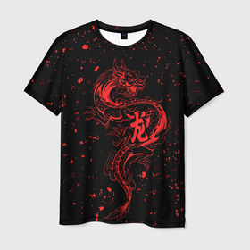 Мужская футболка 3D с принтом Красный дракон Токийские мстители в Екатеринбурге, 100% полиэфир | прямой крой, круглый вырез горловины, длина до линии бедер | Тематика изображения на принте: 