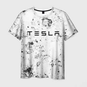 Мужская футболка 3D с принтом Tesla dirty ice , 100% полиэфир | прямой крой, круглый вырез горловины, длина до линии бедер | Тематика изображения на принте: 