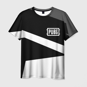 Мужская футболка 3D с принтом PUBG online geometry в Кировске, 100% полиэфир | прямой крой, круглый вырез горловины, длина до линии бедер | Тематика изображения на принте: 