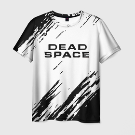 Мужская футболка 3D с принтом Dead space чёрные краски в Санкт-Петербурге, 100% полиэфир | прямой крой, круглый вырез горловины, длина до линии бедер | Тематика изображения на принте: 