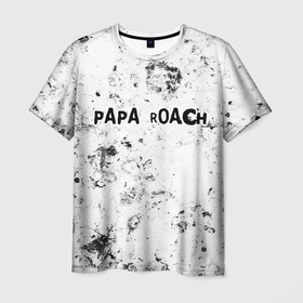 Мужская футболка 3D с принтом Papa Roach dirty ice в Екатеринбурге, 100% полиэфир | прямой крой, круглый вырез горловины, длина до линии бедер | Тематика изображения на принте: 