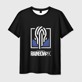 Мужская футболка 3D с принтом Rainbow six siege logo в Кировске, 100% полиэфир | прямой крой, круглый вырез горловины, длина до линии бедер | Тематика изображения на принте: 