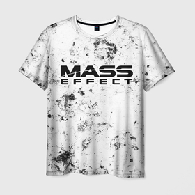 Мужская футболка 3D с принтом Mass Effect dirty ice в Екатеринбурге, 100% полиэфир | прямой крой, круглый вырез горловины, длина до линии бедер | Тематика изображения на принте: 