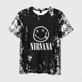 Мужская футболка 3D с принтом Nirvana teddy в Екатеринбурге, 100% полиэфир | прямой крой, круглый вырез горловины, длина до линии бедер | Тематика изображения на принте: 