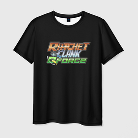 Мужская футболка 3D с принтом Ratchet  Clank , 100% полиэфир | прямой крой, круглый вырез горловины, длина до линии бедер | 