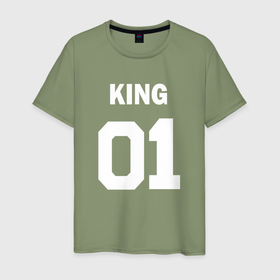 Мужская футболка хлопок с принтом Футбольная надпись 01 король в Екатеринбурге, 100% хлопок | прямой крой, круглый вырез горловины, длина до линии бедер, слегка спущенное плечо. | 