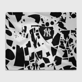 Плед 3D с принтом New York yankees   abstraction в Тюмени, 100% полиэстер | закругленные углы, все края обработаны. Ткань не мнется и не растягивается | Тематика изображения на принте: 