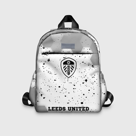 Детский рюкзак 3D с принтом Leeds United sport на светлом фоне по центру в Тюмени, 100% полиэстер | лямки с регулируемой длиной, сверху петелька, чтобы рюкзак можно было повесить на вешалку. Основное отделение закрывается на молнию, как и внешний карман. Внутри дополнительный карман. По бокам два дополнительных кармашка | 