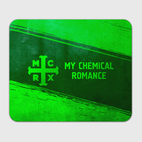 Прямоугольный коврик для мышки с принтом My Chemical Romance   green gradient по горизонтали в Петрозаводске, натуральный каучук | размер 230 х 185 мм; запечатка лицевой стороны | 