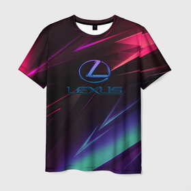 Мужская футболка 3D с принтом Lexus stripes в городе Новоалтайск, 100% полиэфир | прямой крой, круглый вырез горловины, длина до линии бедер | Тематика изображения на принте: 