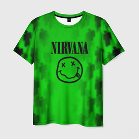 Мужская футболка 3D с принтом Nirvana x Billie в Кировске, 100% полиэфир | прямой крой, круглый вырез горловины, длина до линии бедер | 