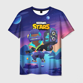 Мужская футболка 3D с принтом RGB хакер Брок Brawl Stars в городе Новоалтайск, 100% полиэфир | прямой крой, круглый вырез горловины, длина до линии бедер | 
