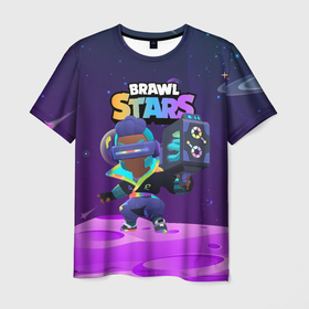 Мужская футболка 3D с принтом Brock rgb hacker Brawl stars в городе Новоалтайск, 100% полиэфир | прямой крой, круглый вырез горловины, длина до линии бедер | 