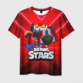 Мужская футболка 3D с принтом Алый паладин Вольт Brawl Stars в городе Новоалтайск, 100% полиэфир | прямой крой, круглый вырез горловины, длина до линии бедер | 