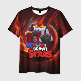 Мужская футболка 3D с принтом Brawl Stars Алый паладин Вольт в городе Новоалтайск, 100% полиэфир | прямой крой, круглый вырез горловины, длина до линии бедер | 