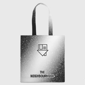 Шоппер 3D с принтом The Neighbourhood glitch на светлом фоне по центру в Петрозаводске, 100% полиэстер | Плотность: 200 г/м2; Размер: 34×35 см; Высота лямок: 30 см | 