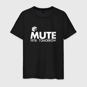 Мужская футболка хлопок с принтом Depeche Mode   Mute Records в Кировске, 100% хлопок | прямой крой, круглый вырез горловины, длина до линии бедер, слегка спущенное плечо. | Тематика изображения на принте: 