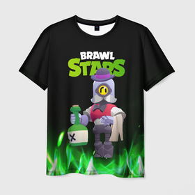 Мужская футболка 3D с принтом Brawl stars   Барли официант в городе Новоалтайск, 100% полиэфир | прямой крой, круглый вырез горловины, длина до линии бедер | 