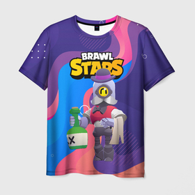 Мужская футболка 3D с принтом Brawl stars Барли скин официанта в городе Новоалтайск, 100% полиэфир | прямой крой, круглый вырез горловины, длина до линии бедер | 