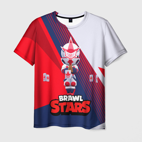 Мужская футболка 3D с принтом Brawl stars скин белая ниндзя Тара в городе Новоалтайск, 100% полиэфир | прямой крой, круглый вырез горловины, длина до линии бедер | 