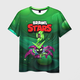 Мужская футболка 3D с принтом Brawl Stars скин вирус Чарли в городе Новоалтайск, 100% полиэфир | прямой крой, круглый вырез горловины, длина до линии бедер | 