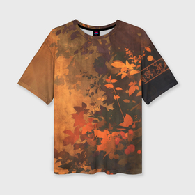 Женская футболка oversize 3D с принтом Сумрачная осень в городе Новоалтайск,  |  | 