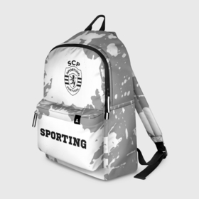 Рюкзак 3D с принтом Sporting sport на светлом фоне по центру в городе Новоалтайск, 100% полиэстер | лямки с регулируемой длиной, сверху петелька, чтобы рюкзак можно было повесить на вешалку. Основное отделение закрывается на молнию, как и внешний карман. Внутри два дополнительных кармана, один из которых закрывается на молнию. По бокам два дополнительных кармашка | 