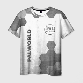 Мужская футболка 3D с принтом Palworld   white gradient вертикально в городе Новоалтайск, 100% полиэфир | прямой крой, круглый вырез горловины, длина до линии бедер | 