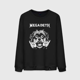 Мужской свитшот хлопок с принтом Megadeth rock dog в Кировске, 100% хлопок |  | 