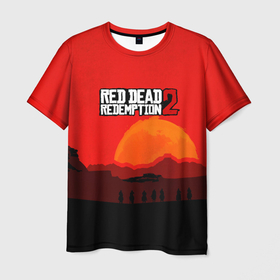 Мужская футболка 3D с принтом Red Dead Redemption game в городе Новоалтайск, 100% полиэфир | прямой крой, круглый вырез горловины, длина до линии бедер | 