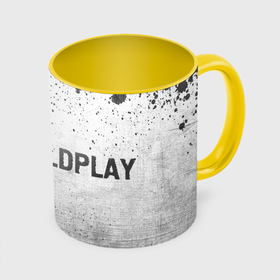 Кружка с полной запечаткой с принтом Coldplay   white gradient по горизонтали в Ухте, керамика | ёмкость 330 мл | 