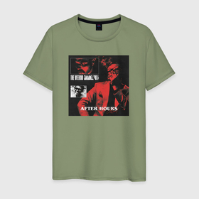 Мужская футболка хлопок с принтом After hours the weeknd в Ухте, 100% хлопок | прямой крой, круглый вырез горловины, длина до линии бедер, слегка спущенное плечо. | Тематика изображения на принте: 