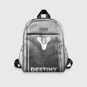 Детский рюкзак 3D с принтом Destiny   grey gradient по центру в Тюмени, 100% полиэстер | лямки с регулируемой длиной, сверху петелька, чтобы рюкзак можно было повесить на вешалку. Основное отделение закрывается на молнию, как и внешний карман. Внутри дополнительный карман. По бокам два дополнительных кармашка | Тематика изображения на принте: 