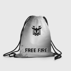 Рюкзак-мешок 3D с принтом Free Fire glitch на светлом фоне по центру в городе Новоалтайск, 100% полиэстер | плотность ткани — 200 г/м2, размер — 35 х 45 см; лямки — толстые шнурки, застежка на шнуровке, без карманов и подкладки | 
