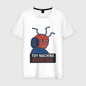 Мужская футболка хлопок с принтом Toy Machine skateboard company в Ухте, 100% хлопок | прямой крой, круглый вырез горловины, длина до линии бедер, слегка спущенное плечо. | 