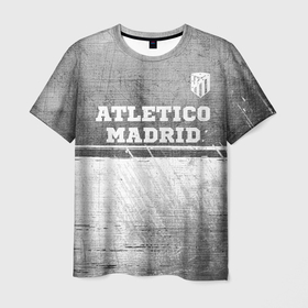 Мужская футболка 3D Atletico Madrid grey gradient посередине: в городе Новоалтайск, 100% полиэфир | прямой крой, круглый вырез горловины, длина до линии бедер |