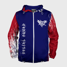Мужская ветровка 3D Velial squad   red abstract