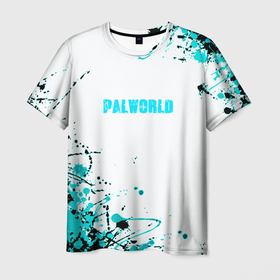 Мужская футболка 3D с принтом Palworld краски в Ухте, 100% полиэфир | прямой крой, круглый вырез горловины, длина до линии бедер | 