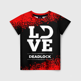 Детская футболка 3D с принтом Deadlock love классика в городе Новоалтайск, 100% гипоаллергенный полиэфир | прямой крой, круглый вырез горловины, длина до линии бедер, чуть спущенное плечо, ткань немного тянется | 