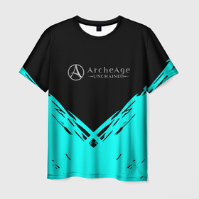 Мужская футболка 3D с принтом ArcheAge краски в Ухте, 100% полиэфир | прямой крой, круглый вырез горловины, длина до линии бедер | 