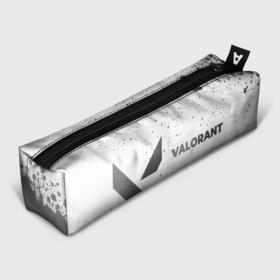 Пенал школьный 3D с принтом Valorant   white gradient по горизонтали в Петрозаводске, 100% полиэстер | плотная ткань, застежка на молнии | 