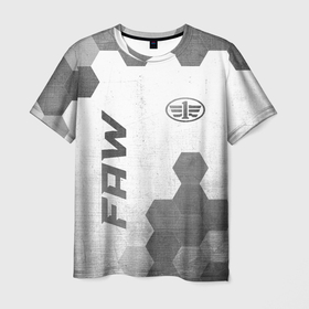 Мужская футболка 3D с принтом FAW   white gradient вертикально в городе Новоалтайск, 100% полиэфир | прямой крой, круглый вырез горловины, длина до линии бедер | 
