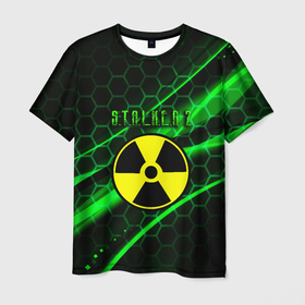 Мужская футболка 3D с принтом S.T.A.L.K.E.R 2 кислотный стиль в городе Новоалтайск, 100% полиэфир | прямой крой, круглый вырез горловины, длина до линии бедер | Тематика изображения на принте: 