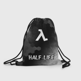 Рюкзак-мешок 3D с принтом Half Life glitch на темном фоне по центру в городе Новоалтайск, 100% полиэстер | плотность ткани — 200 г/м2, размер — 35 х 45 см; лямки — толстые шнурки, застежка на шнуровке, без карманов и подкладки | 