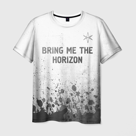 Мужская футболка 3D с принтом Bring Me the Horizon   white gradient посередине в городе Новоалтайск, 100% полиэфир | прямой крой, круглый вырез горловины, длина до линии бедер | Тематика изображения на принте: 