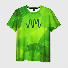 Мужская футболка 3D с принтом Arctic Monkeys green poly , 100% полиэфир | прямой крой, круглый вырез горловины, длина до линии бедер | 