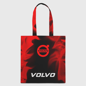 Шоппер 3D с принтом Volvo   red gradient по центру в Екатеринбурге, 100% полиэстер | Плотность: 200 г/м2; Размер: 34×35 см; Высота лямок: 30 см | 